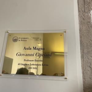 Aula Magna del Distum intitolata al prof. Giovanni Cipriani